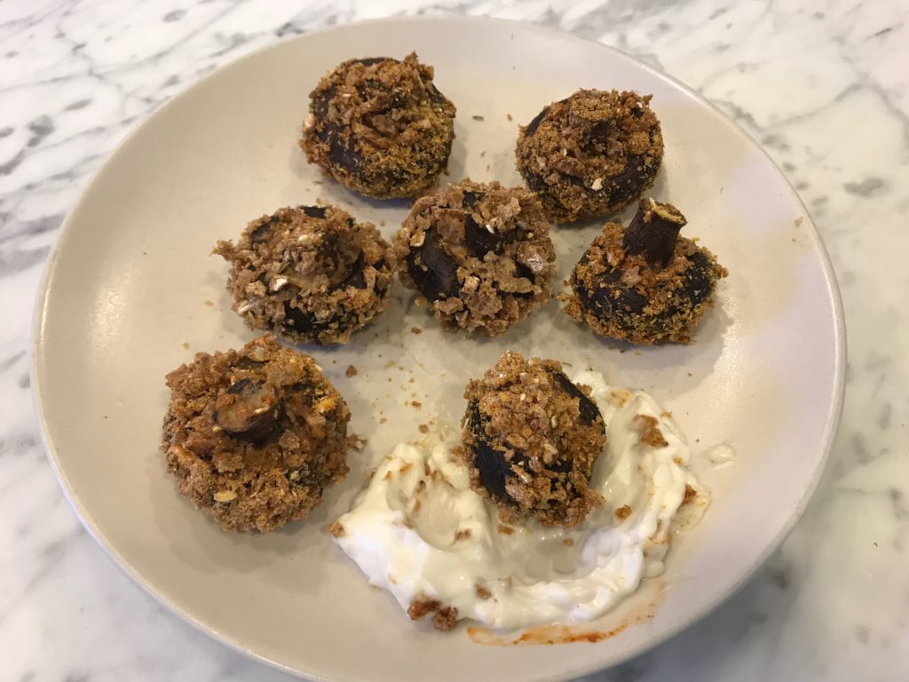 Air-Fried Mushroom Poppers. Tastes Like Bar Food But Is Super Low Cal!