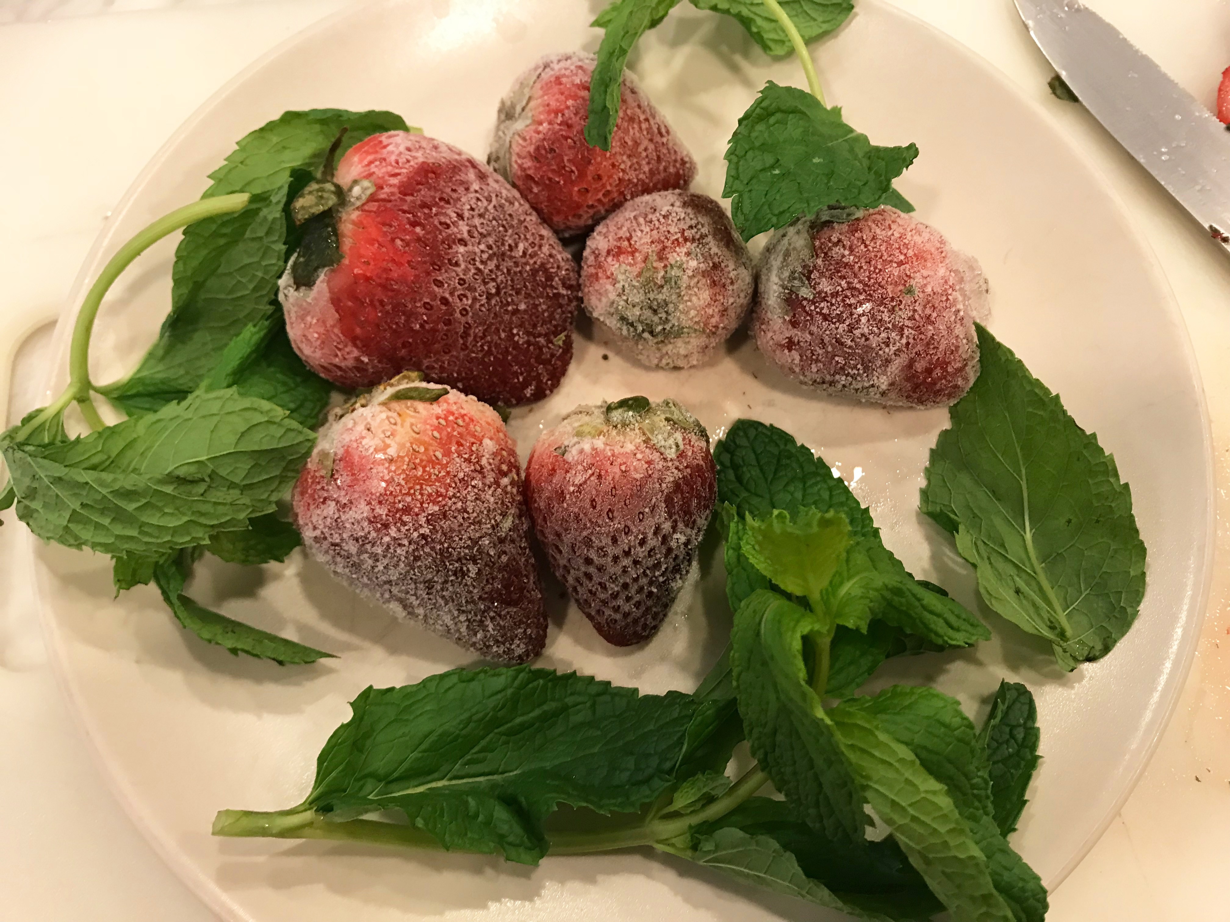 Frozen Strawberries for Elysabeth Alfano's Ice Cream Recipe