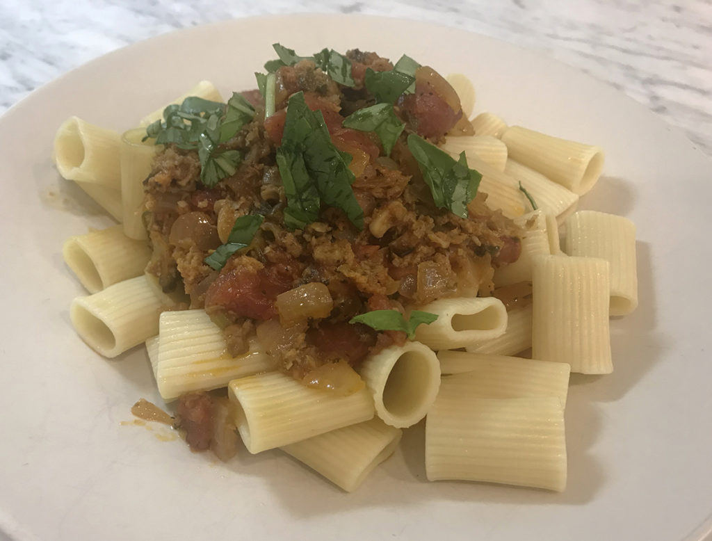 Meatless Pasta Bolognese on Awesome Vegans