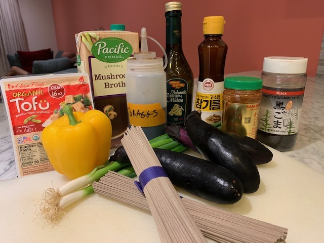 Elysabeth Alfano's Eggplant Soba Noodles ingredients