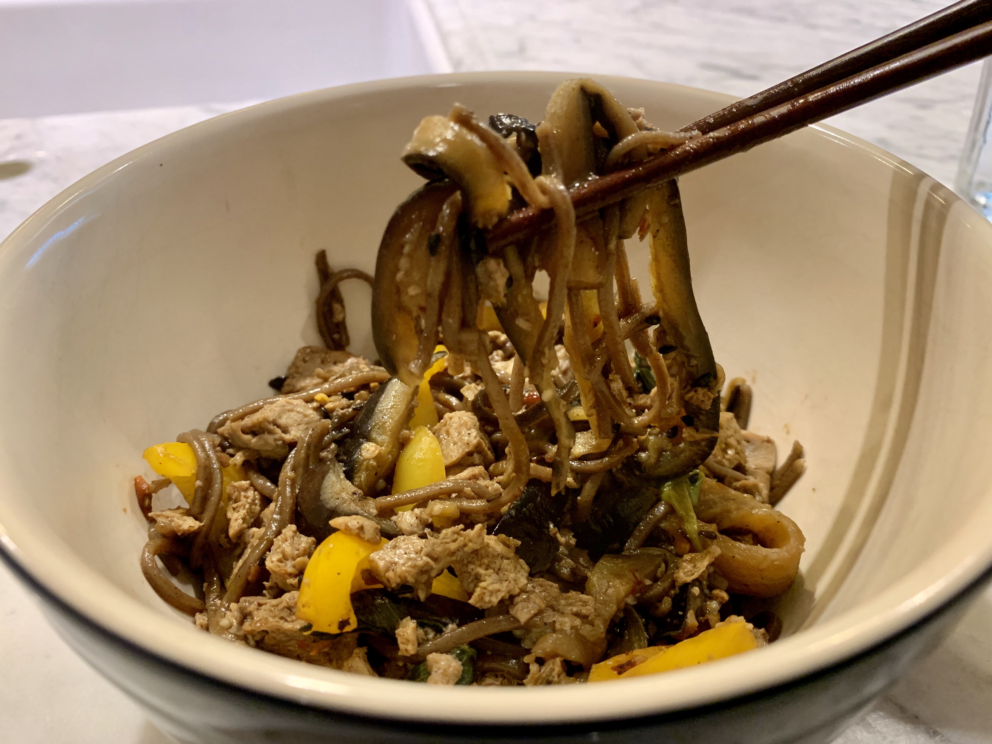 Eggplant Soba Noodles by the Silver Chic Chef, Elysabeth Alfano