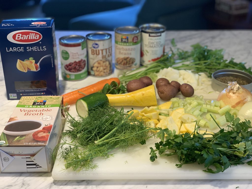 Ingredients for Minestrone
